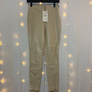 Zara leather leggings